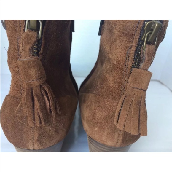 COPY - Paul Green women Brown Suede Ankle Boot Block heel 10 - Picture 10 of 12
